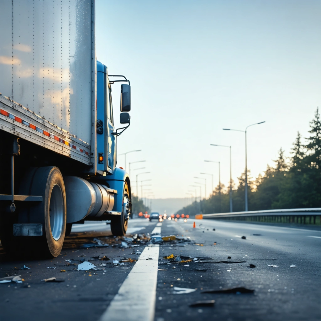 Commercial truck involved in an accident settlement