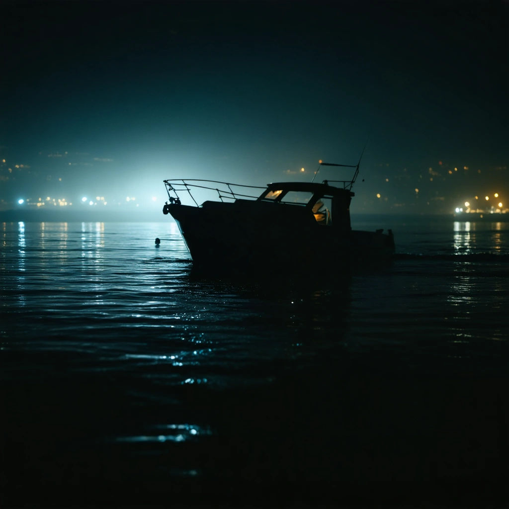 Boat wreckage in the dark symbolizing a legal settlement