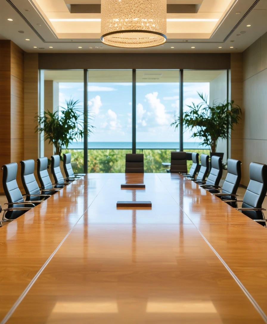 Attorneys meeting a client in a Southwest Florida legal office