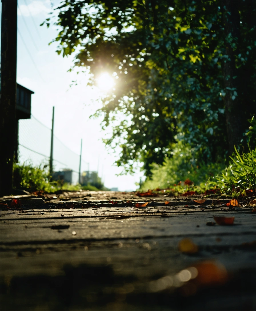 Exposed property hazard in warm natural light outdoors