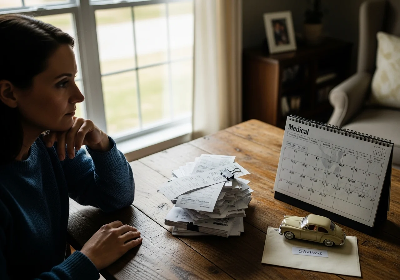 Person reviews recovery plan with lawyer in quiet office